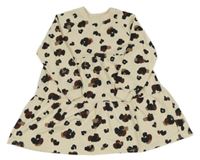 Smotanové teplákové šaty so vzorom George