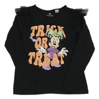Černé triko s Minnií a nápisem H&M