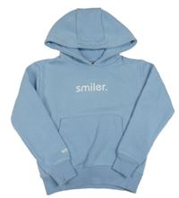Svetlomodrá mikina s klokankou a kapucňou Smiler