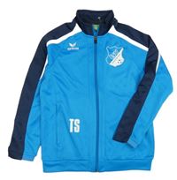 Tyrkysovo-tmavomodro-bílá propínací sportovní mikina Erima