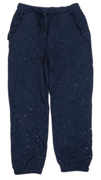 Tmavomodré tepláky se třpytkami a volánky Topolino