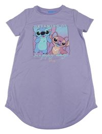 Lila nočná košeľa so Stitchem Disney