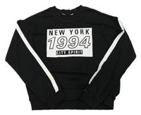 Černá oversize mikina s nápisem H&M