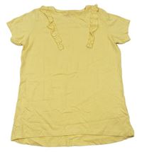 Žluté tričko s volánky PRIMARK