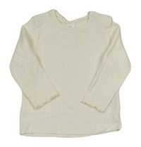 Biele rebrované tričko H&M