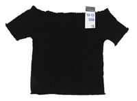 Černé žabičkové crop tričko PRIMARK