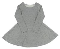 Sivé melírované teplákové šaty so trblietkami H&M