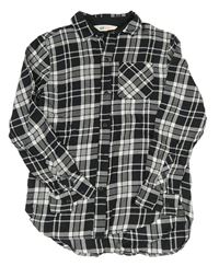 Černo-šedo-bílá kostkovaná košile H&M