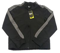 Nová - černo-tmavošedá šusťáková sportovní bunda s logem Everlast