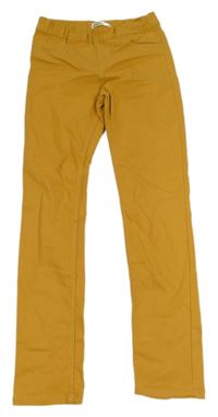 Okrové rifľové džegíny H&M