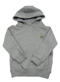 Sivá melírovaná mikina s vreckom a kapucňou LYLE&SCOTT