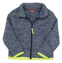 Modro-tmavomodrá melírovaná fleecová prepínaci mikina TisSAiA