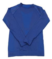 Tmavomodré thermo tričko s pruhmi a vzorom crivit