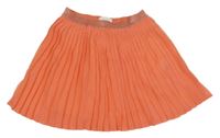 Lososová plisovaná sukňa so trblietavým pasom Topolino