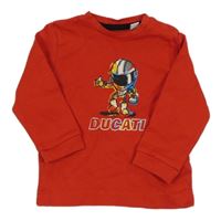 Červené tričko s obrázkom a logom DUCATI