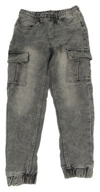 Sivé plesňové cargo cuff teplákové rifle Y.F.K.