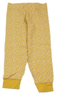Hořčicové kytičkované pyžamové kalhoty George