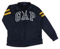 Tmavomodrá thermo propínací mikina s logem a pruhy GAP