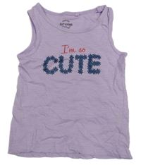 Svetlofialový melírovaný top s nápismi FUTURINO