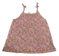 Bielo-kvietkovany top H&M