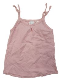 Svetloružový rebrovaný top ZARA