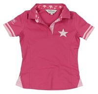 Ružové polo tričko s hviezdičkou