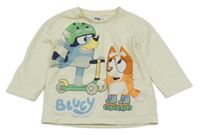 Krémové triko s Bluey