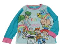 Světlemodro-modrozelené pyžamové triko s Toy Story Disney