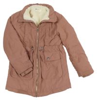 Starorůžová šusťáková zimní parka H&M