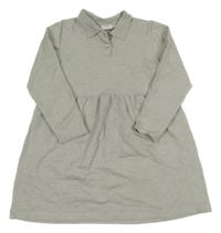 Svetlosivé svetrové ľahké polo šaty Zara