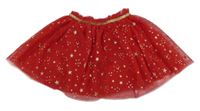 Červená tylová sukňa s hviezdami So Cute