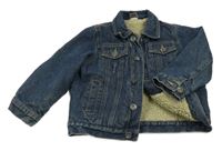 Tmavomodrá zateplená riflová bunda Next