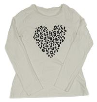 Bílé triko se vzorovaným srdcem George