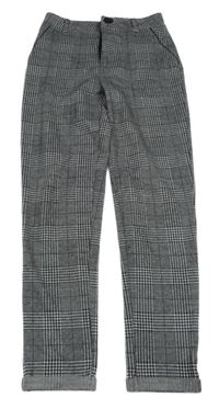 Sivo-čierne kockované teplákové nohavice Primark