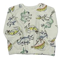 Smotanová mikina s dinosaurami Primark