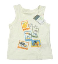 Nové - Smotanové tielko s obrázkami Primark