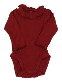 Vínové perforované body s golierikom H&M