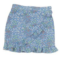 Svetlomodrá kvetovaná ľahká sukňa Primark