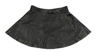 Čierna koženková kolová sukňa H&M