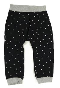 Čierno-sivé vzorované tepláky s hviezdičkami H&M