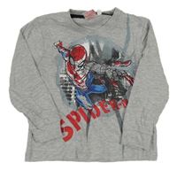 Sivé pyžamové melírované tričko so Spidermanem Marvel