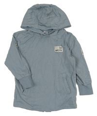 Šedomodrá mikina s nášivkou a kapucňou zn. Pep&Co