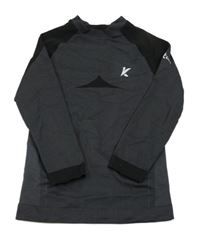 Šedo-černé thermo triko