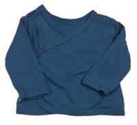 Tmavomodré zavinovací triko 