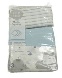 Nové - 3x bílo-modrá mušelínová plena F&F