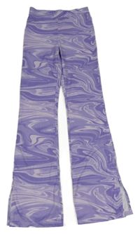 Fialové vzorované flare legíny H&M