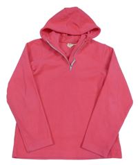 Ružová fleecová funkčná mikina s kapucňou Mountain Warehouse