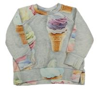 Sivá mikina so zmrzlinami