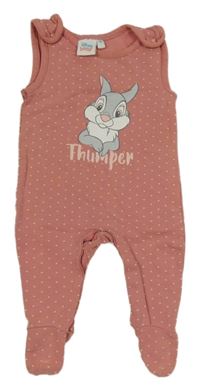 Růžové puntíkaté dupačky s králíkem Disney