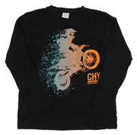 Černé triko s potiskem Chapter young